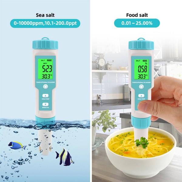 NOYAFA tester ποιότητας νερού C-600, TDS/EC/PH/SALT/S.G/ORP/0-60 °C C-600