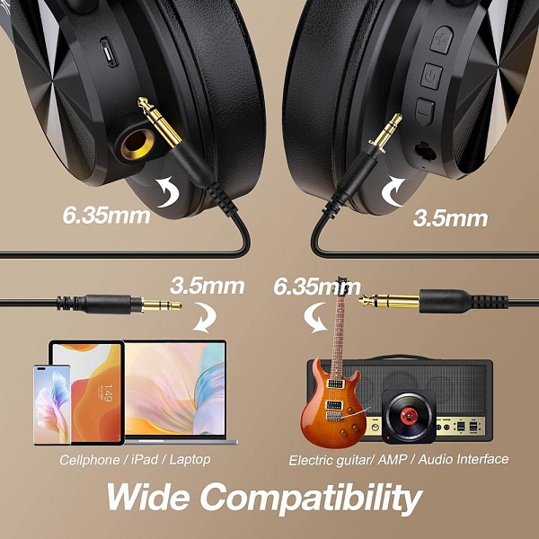 ONEODIO headphones Fusion A70, ενσύρματα/ασύρματα, Hi-Res, 40mm, μαύρο OA-A70-BK
