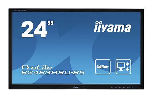 IIYAMA used οθόνη B2483HSU LED, 24" 1920x1080, VGA/DVI/DisplayPort, χωρίς βάση, Grade A M-B2483HSU-NS-GA