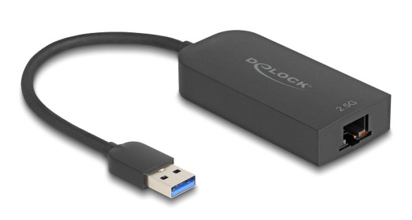 DELOCK αντάπτορας δικτύου 66045, USB, 2.5Gbps Ethernet, μαύρος 66045