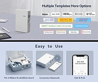 NIIMBOT smart θερμικός εκτυπωτής ετικετών B18, 203dpi, Bluetooth, λευκός B18-WH