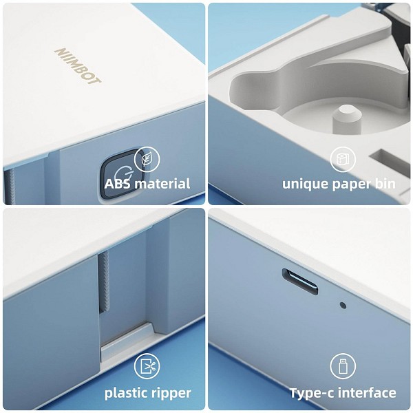 NIIMBOT smart θερμικός εκτυπωτής ετικετών B18, 203dpi, Bluetooth, λευκός B18-WH