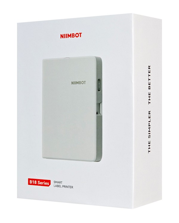 NIIMBOT smart θερμικός εκτυπωτής ετικετών B18, 203dpi, Bluetooth, λευκός B18-WH