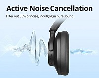 TRONSMART headphones Sounfii Q20, ασύρματα & ενσύρματα, ANC, Φ40mm, 500mAh, μαύρα 1165968