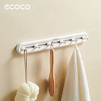 ECOCO κρεμάστρα μπάνιου/κουζίνας E23154 με 6 γάντζους, 3.8x5x40cm, λευκή E23154
