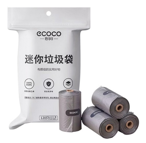 ECOCO σακούλες απορριμμάτων E24062, 22x24cm, γκρι, 4x30τμχ E24062