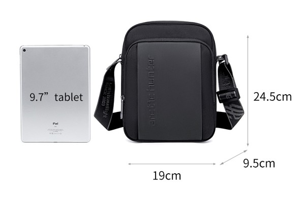 ARCTIC HUNTER τσάντα ώμου K00542, με θήκη tablet 9.7, 4L, μαύρη K00542-BK