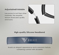 DOQAUS headphones DESIGN 2, ασύρματα & ενσύρματα, Φ40mm, 600mAh, μαύρα DESIGN2-BK
