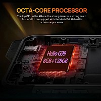 UNIWA smartphone W999, 6.3, 8/128GB , ηχείο 2W, Atex Zone 2, IP68, μαύρο W999