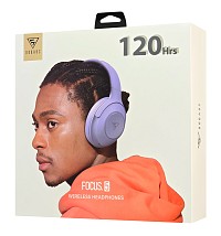 DOQAUS headphones FOCUS 5, ασύρματα & ενσύρματα, Φ40mm, 1000mAh, μωβ FOCUS5-PR