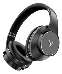 DOQAUS headphones DESIGN 1, ασύρματα & ενσύρματα, Φ40mm, 600mAh, μαύρα DESIGN1-BK