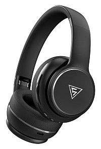 DOQAUS headphones DESIGN 3, ασύρματα & ενσύρματα, Φ40mm, 600mAh, μαύρα DESIGN3-BK