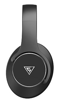 DOQAUS headphones DESIGN 1, ασύρματα & ενσύρματα, Φ40mm, 600mAh, μαύρα/καφέ DESIGN1-BR