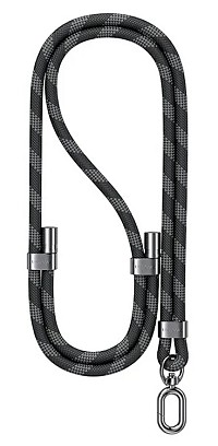 USAMS κορδόνι λαιμού για κινητά ZB316, 160cm, universal, μαύρο ZB316GS01