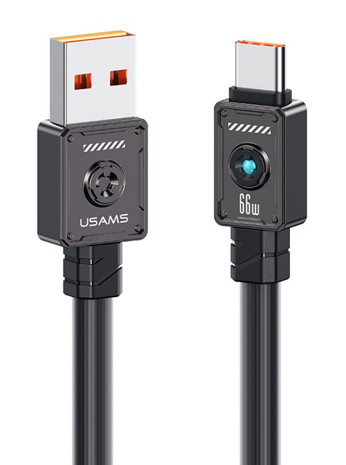 USAMS καλώδιο USB-C σε USB US-SJ686, 66W, 480Mbps, 1.2m, μαύρο SJ686USB01