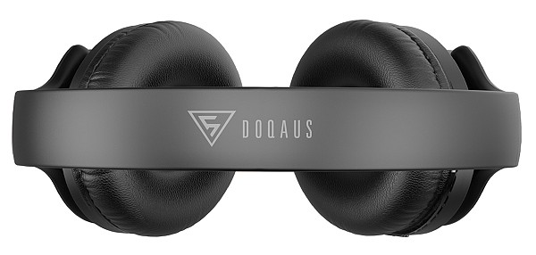 DOQAUS headphones DESIGN 1, ασύρματα & ενσύρματα, Φ40mm, 600mAh, μαύρα DESIGN1-BK