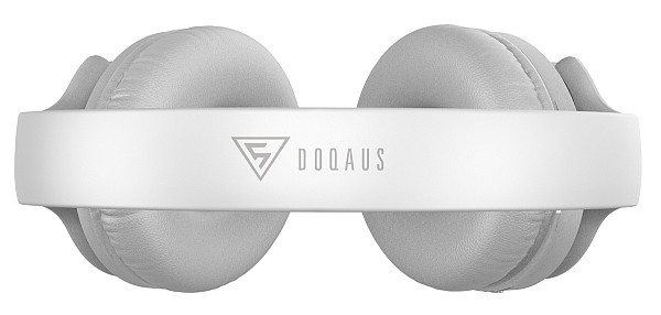 DOQAUS headphones DESIGN 1, ασύρματα & ενσύρματα, Φ40mm, 600mAh, γκρι DESIGN1-GR