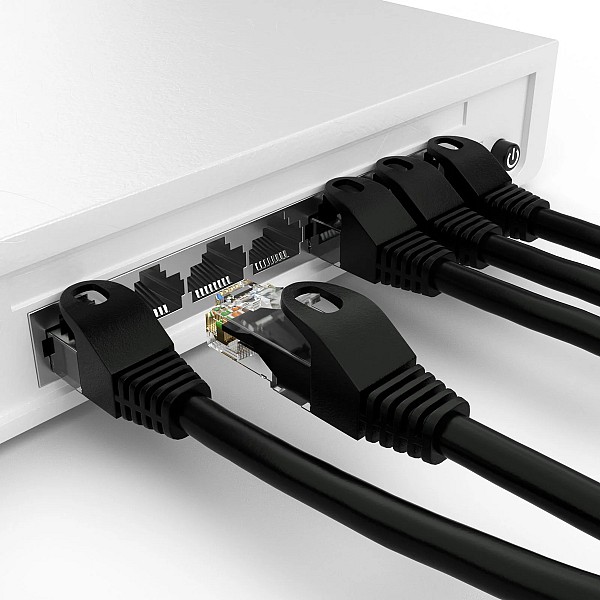 POWERTECH καλώδιο δικτύου CAB-N406, Cat 6 U/UTP, CCA, 250Hz, 5m, μαύρο CAB-N406