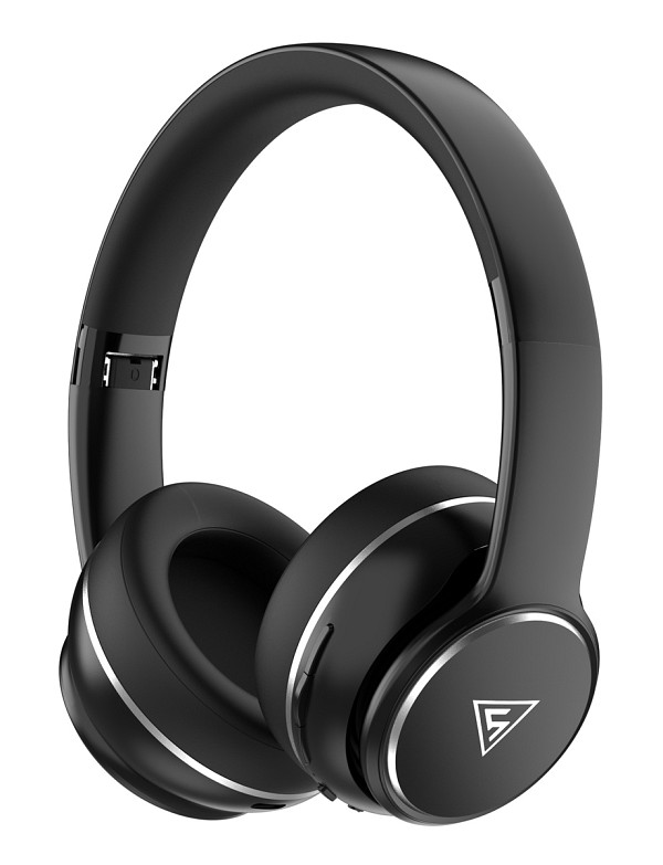 DOQAUS headphones DESIGN 3, ασύρματα & ενσύρματα, Φ40mm, 600mAh, μαύρα DESIGN3-BK