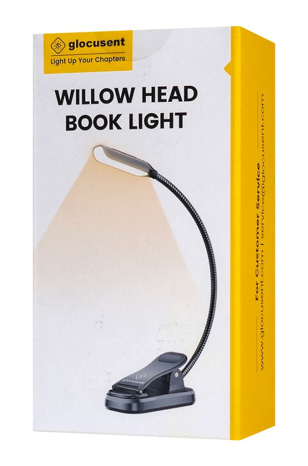 GLOCUSENT LED φακός διαβάσματος GLCSNTBL101B, επαναφορτιζόμενος, έως 45lm, μαύρος GLCSNTBL101B