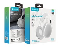 CELEBRAT headphones A35, ασύρματα & ενσύρματα, micro SD, 40mm, 200mAh, λευκά A35-SL