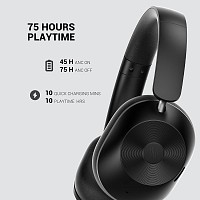 ONEODIO headphones Focus A5, ενσύρματα & ασύρματα, Hybrid ANC, 40mm, 600mAh, μαύρο OA-A5-BK