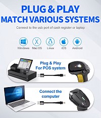 GTCODESTAR barcode scanner X-760H, 1D & 2D, ενσύρματο, μαύρο X-760H