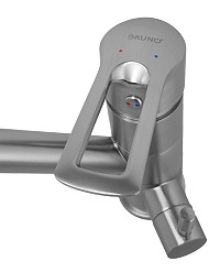 BRUNO μπαταρία πάγκου κουζίνας M54954-355N, τρίοδη, αναμεικτική, ασημί M54954-355N