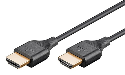GOOBAY καλώδιο HDMI 75298 με Ethernet, slim, 8K/60Hz, 48 Gbps, 1m, μαύρο 75298