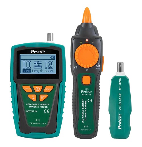 PROSKIT tester καλωδίων δικτύου MT-7071N για RJ45/11/12 & BNC MT-7071N