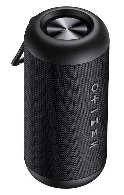 USAMS φορητό ηχείο YX008, 10W, Bluetooth/3.5mm, 1800mAh, IPX6, μαύρο YX8YG01