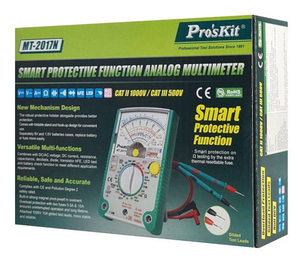 PROSKIT αναλογικό πολύμετρο MT-2017N, DCV, ACV MT-2017N