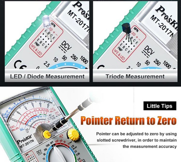 PROSKIT αναλογικό πολύμετρο MT-2017N, DCV, ACV MT-2017N