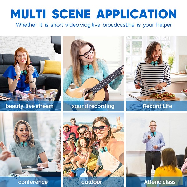 APEXEL ασύρματο μικρόφωνο APL-MIC004, Lightning, 2.4GHz, μαύρο APL-MIC004