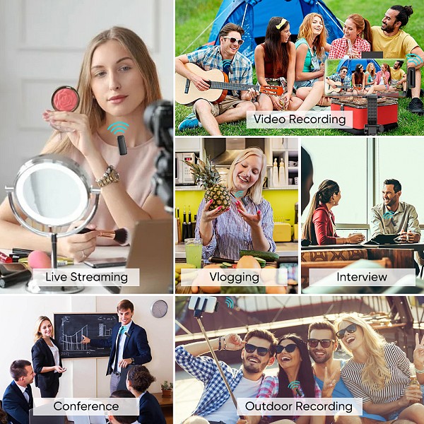 APEXEL ασύρματο μικρόφωνο APL-MIC013 με θήκη φόρτισης, Lightning, 2.4GHz, μαύρο APL-MIC013