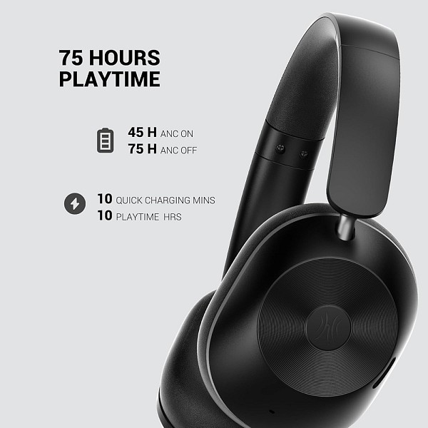 ONEODIO headphones Focus A5, ενσύρματα & ασύρματα, Hybrid ANC, 40mm, 600mAh, μαύρο OA-A5-BK