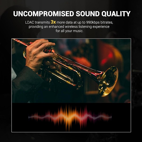 ONEODIO headphones Focus A5, ενσύρματα & ασύρματα, Hybrid ANC, 40mm, 600mAh, μαύρο OA-A5-BK