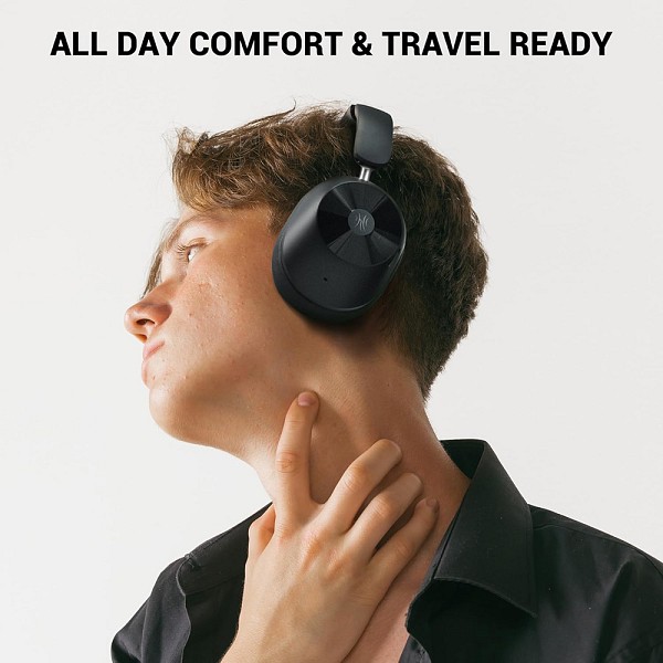 ONEODIO headphones Focus A5, ενσύρματα & ασύρματα, Hybrid ANC, 40mm, 600mAh, μαύρο OA-A5-BK