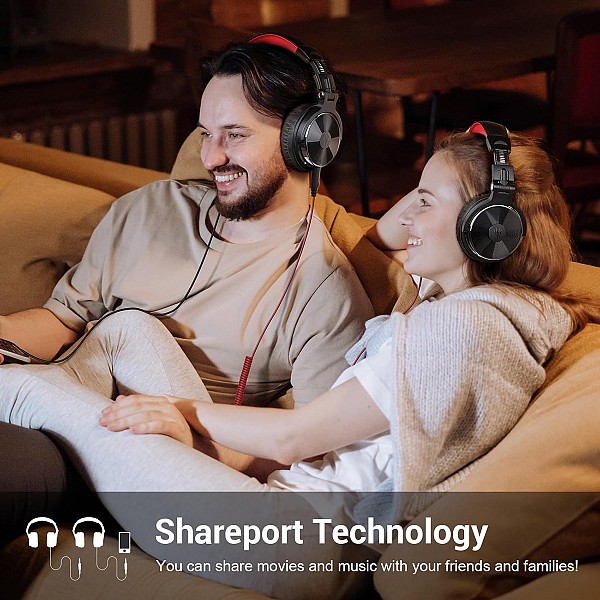 ONEODIO headset Studio Pro 10, 6.35mm & 3.5mm σύνδεση, Hi-Res, 50mm, μαύρο/κόκκινο OA-PRO10-BKRD