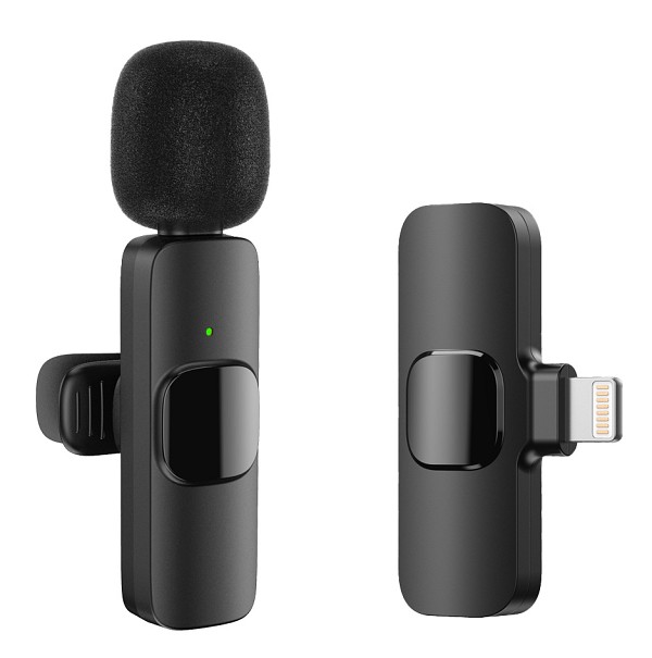 APEXEL ασύρματο μικρόφωνο APL-MIC004, Lightning, 2.4GHz, μαύρο APL-MIC004