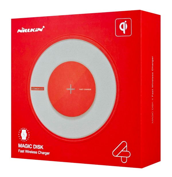 NILLKIN ασύρματος φορτιστής Magic Disk 4, 15W, κόκκινος 6902048152304