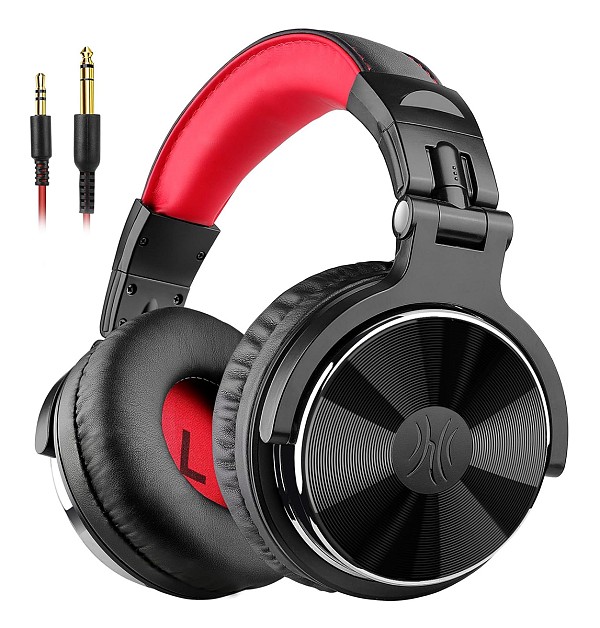 ONEODIO headset Studio Pro 10, 6.35mm & 3.5mm σύνδεση, Hi-Res, 50mm, μαύρο/κόκκινο OA-PRO10-BKRD