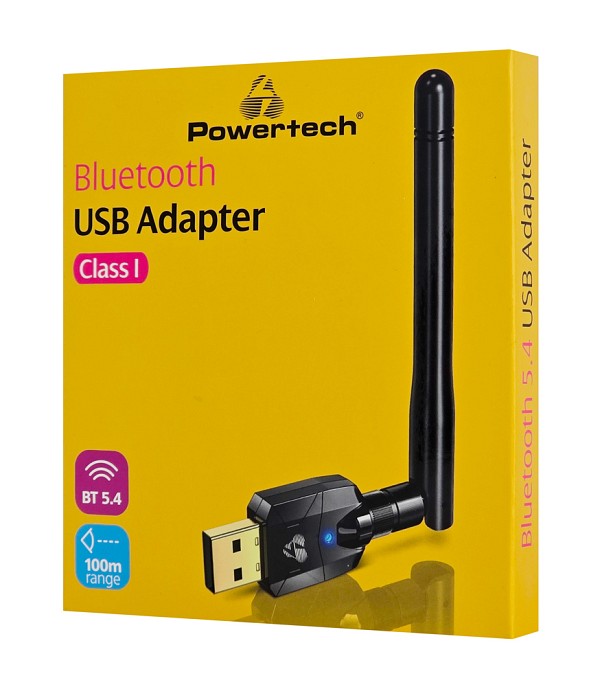 POWERTECH USB Bluetooth 5.4 αντάπτορας PT-1385 με εμβέλεια έως 100m PT-1385