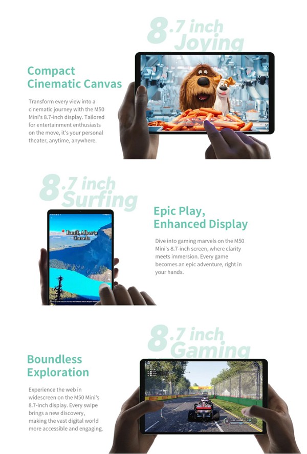 TECLAST tablet M50 Mini WiFi, 8.7, 4/128GB, Android 15, 5100mAh, πράσινο M50MINIWIFI-GN