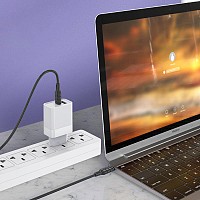KAKUSIGA καλώδιο USB-C σε USB-C KSC-710, 60W, 480Mbps, 1.2m, λευκό KSC-710-CC-WH