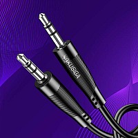 KAKUSIGA καλώδιο ήχου 3.5mm KSC-893, AUX, 1m, μαύρο KSC-893-BK