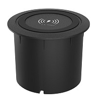 POWERTECH ασύρματος φορτιστής PTL-025 με USB & USB-C θύρες, 15W/30W, μαύρος PTL-025