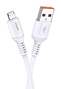 KAKUSIGA καλώδιο micro USB σε USB KSC-805, 12W, 480Mbps, 1m, λευκό KSC-805-M-WH