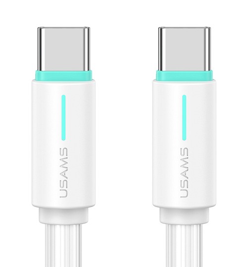 USAMS καλώδιο USB-C US-SJ734, 60W, 480Mbps, 1m, λευκό SJ734USB02
