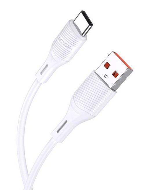 KAKUSIGA καλώδιο USB-C σε USB KSC-953, σιλικόνης, 15W, 480Mbps, 1m, λευκό KSC-953-C-WH